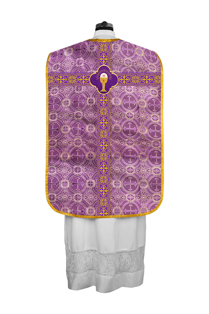 Roman Chasuble Fiddleback with Braided Trims