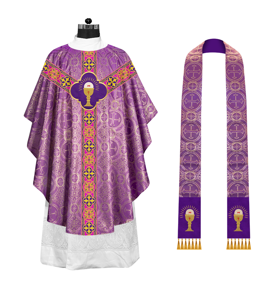 Gothic Chasuble with Cross Braided Trims