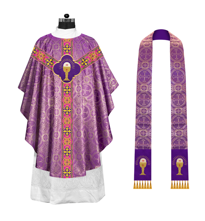 Gothic Chasuble with Cross Braided Trims