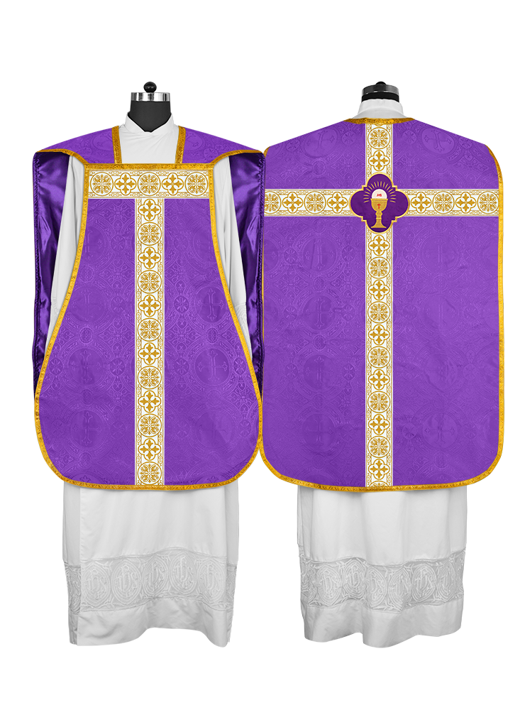 Vestimentas con espalda de violín con motivo y cruz Orphrey