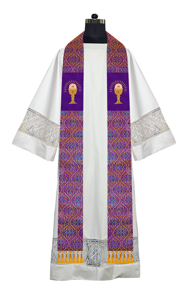 Embroidered Priest Stole with Motif