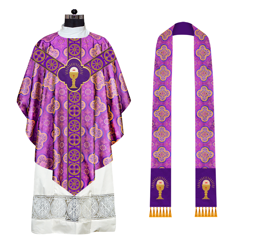 Traditional Pugin chasuble with Designer Orphrey