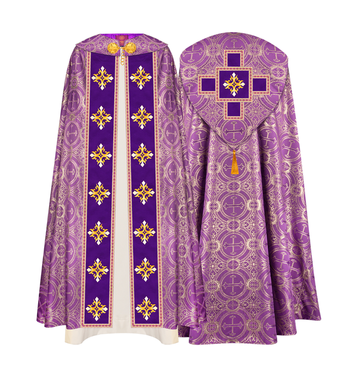 Enhanced Gothic Cope Vestments With Liturgical cross