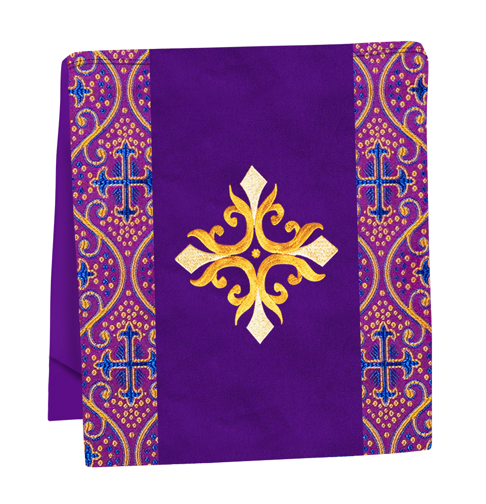 Liturgical Cross Embroidered Mass Set and braided trims