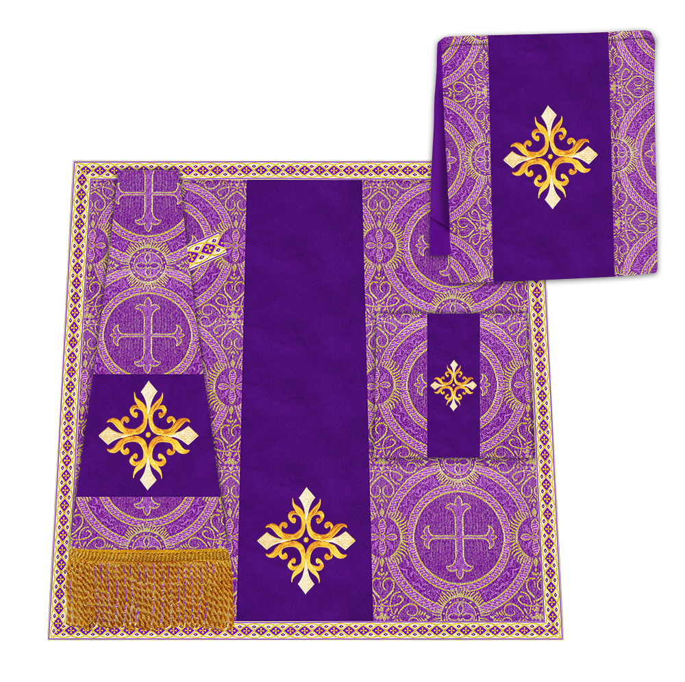 Enhanced Gothic Cope Vestments With Liturgical cross