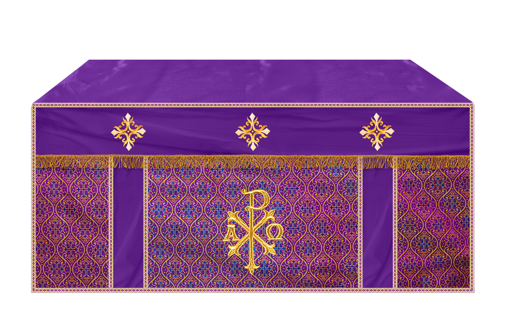 Altar Cloth with Spiritual Cross with Trims