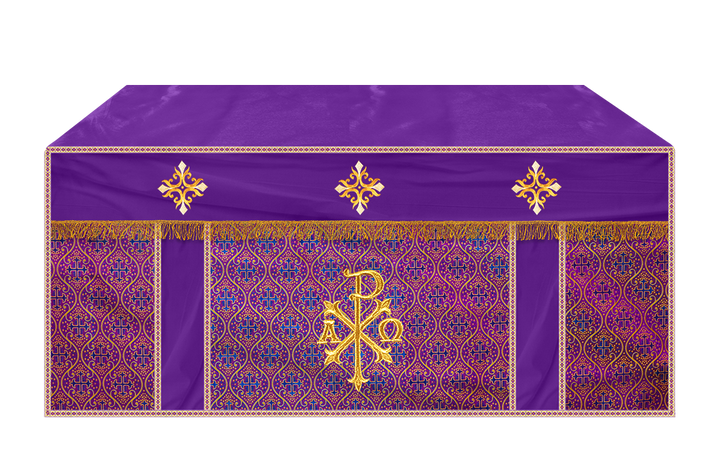 Altar Cloth with Spiritual Cross with Trims