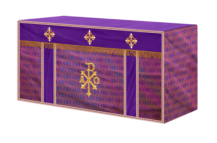 Altar Cloth with Spiritual Cross with Trims