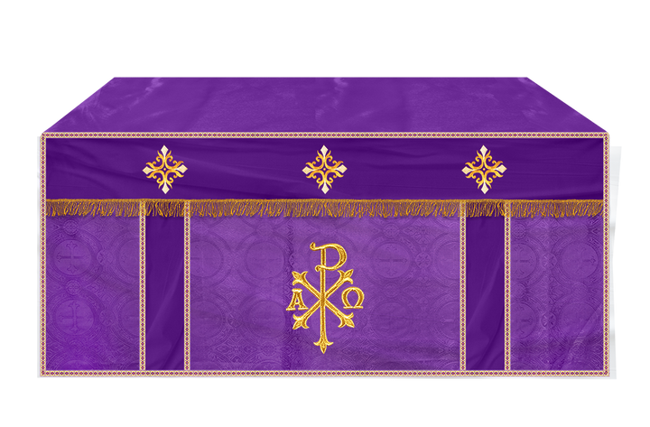 Altar Cloth with Spiritual Cross with Trims