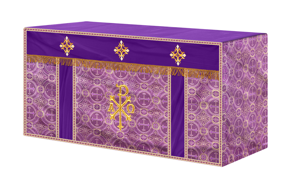 Altar Cloth with Spiritual Cross with Trims
