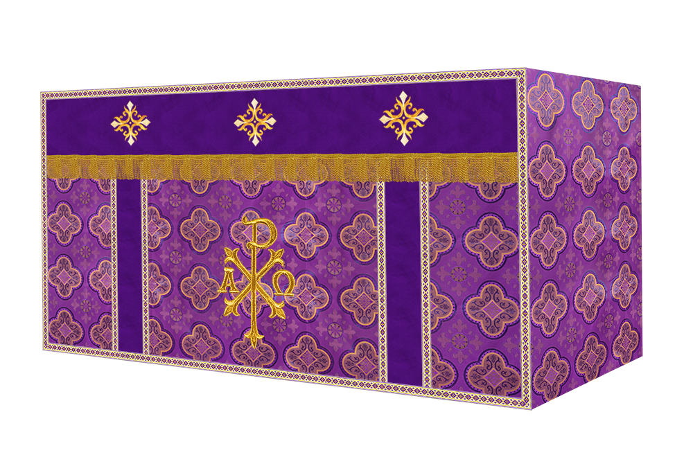 Altar Cloth with Spiritual Cross with Trims