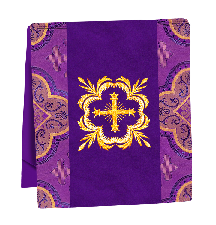 Liturgical Cross Embroidered Mass Set and braided trims