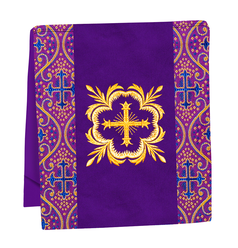 Liturgical Cross Embroidered Mass Set and braided trims