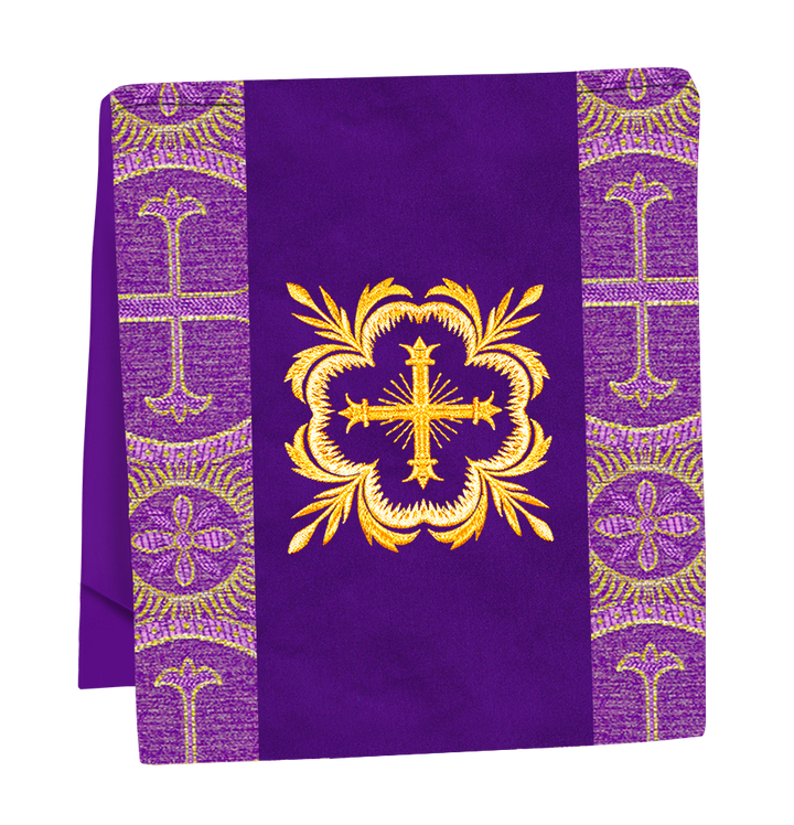 Liturgical Cross Embroidered Mass Set and braided trims