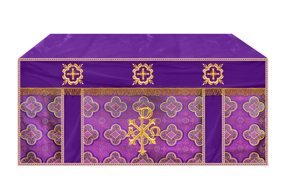 Altar Cloth with Spiritual Cross with Trims