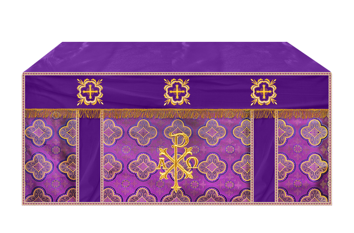 Altar Cloth with Spiritual Cross with Trims