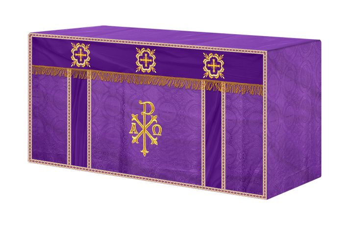 Altar Cloth with Spiritual Cross with Trims