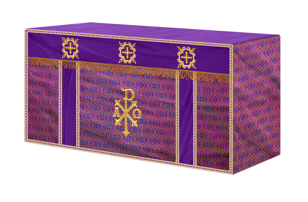 Altar Cloth with Spiritual Cross with Trims