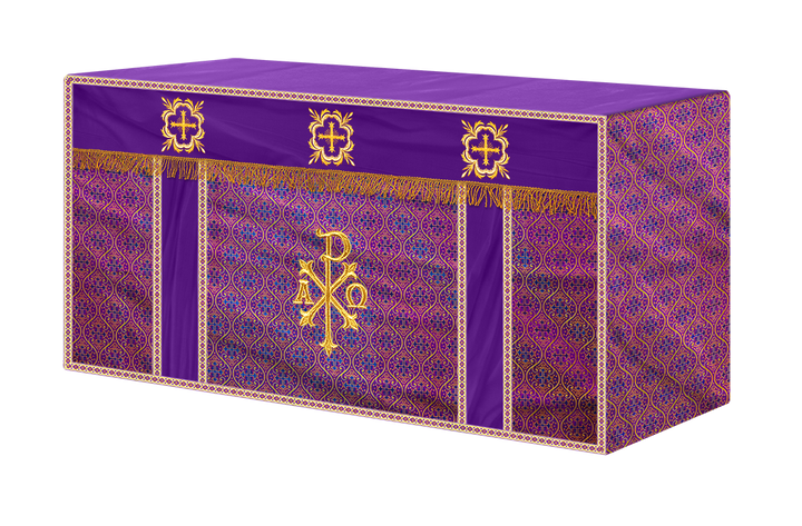 Altar Cloth with Spiritual Cross with Trims