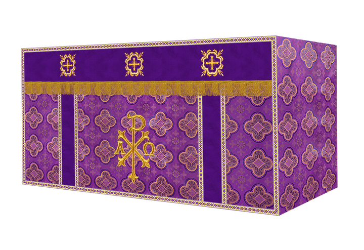 Altar Cloth with Spiritual Cross with Trims