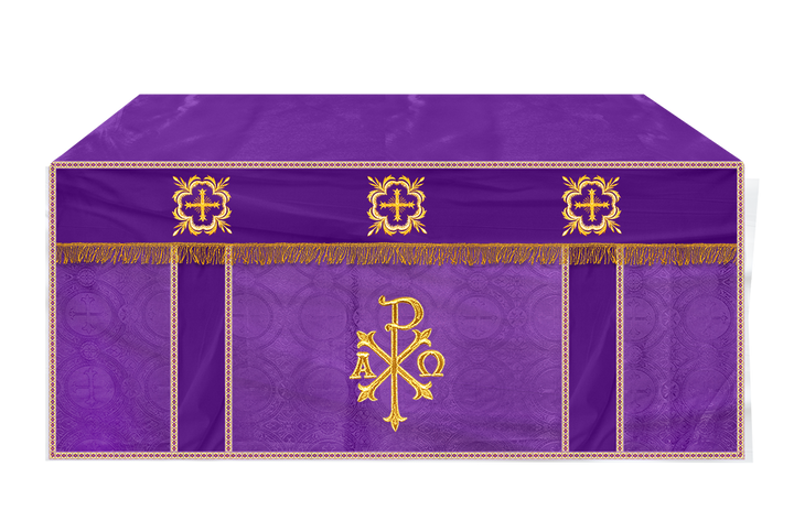 Altar Cloth with Spiritual Cross with Trims