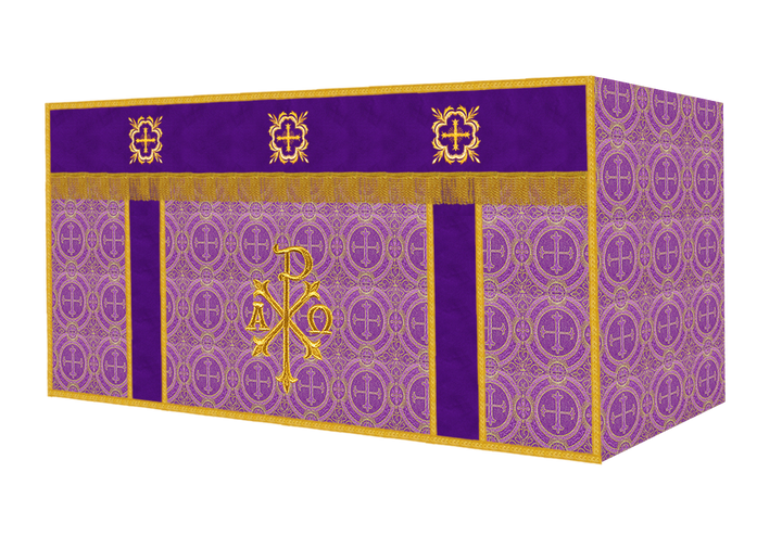 Altar Cloth with Spiritual Cross with Trims