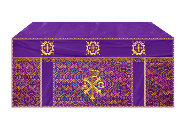 Altar Cloth with Spiritual Cross with Trims