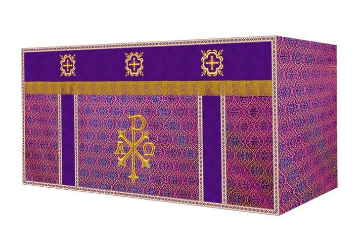 Altar Cloth with Spiritual Cross with Trims