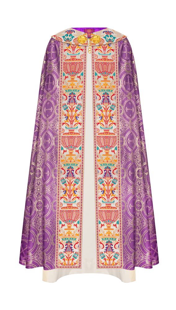 Coronation Tapestry Gothic Cope Braided with Trims