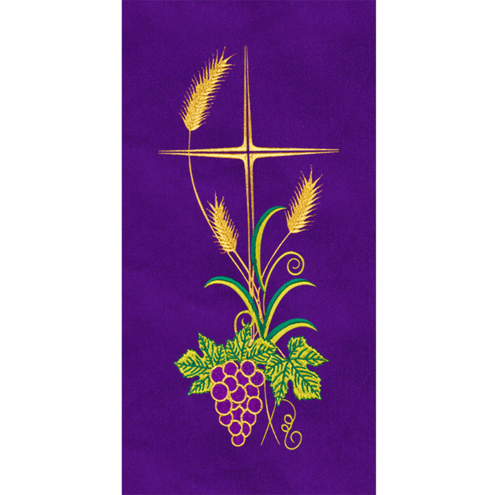 Deacon stole with Wheat and Grapes Embroidery