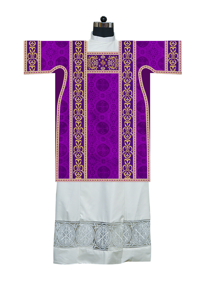 Tunicle Vestment with Spiritual Motif and Trims