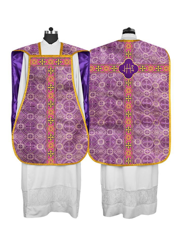 Fiddleback romano con ribetes trenzados tejidos 