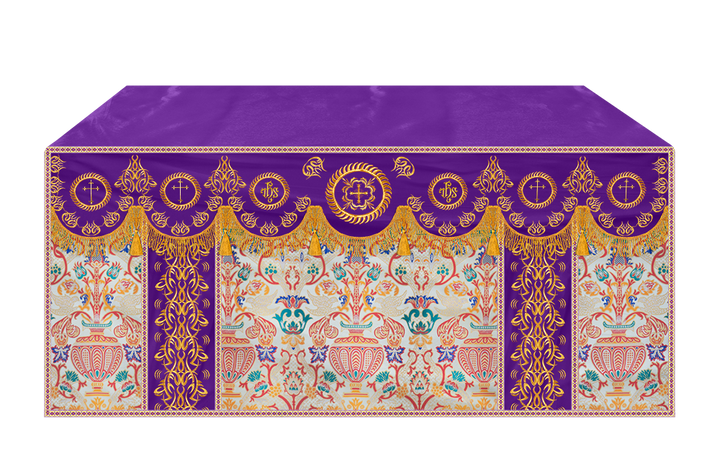 Tapestry Altar Cloth with Embroidered Motif