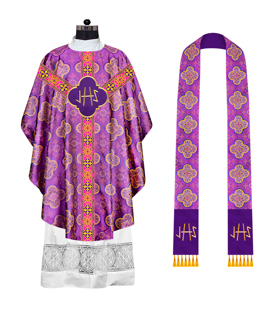 Gothic Chasuble with Cross Braided Trims