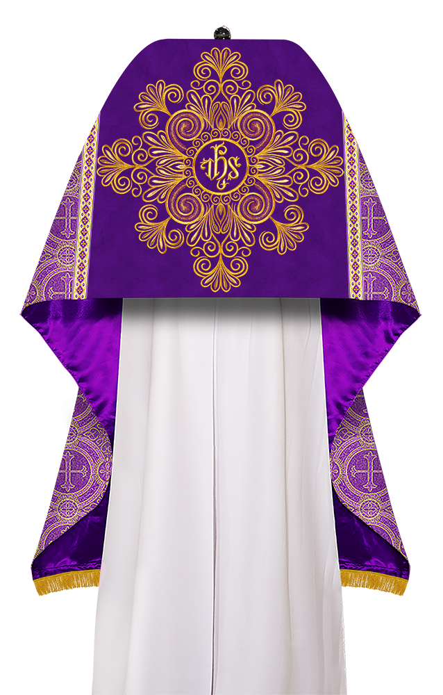 Humeral Veil Vestment with Braided Embroidery and Trims