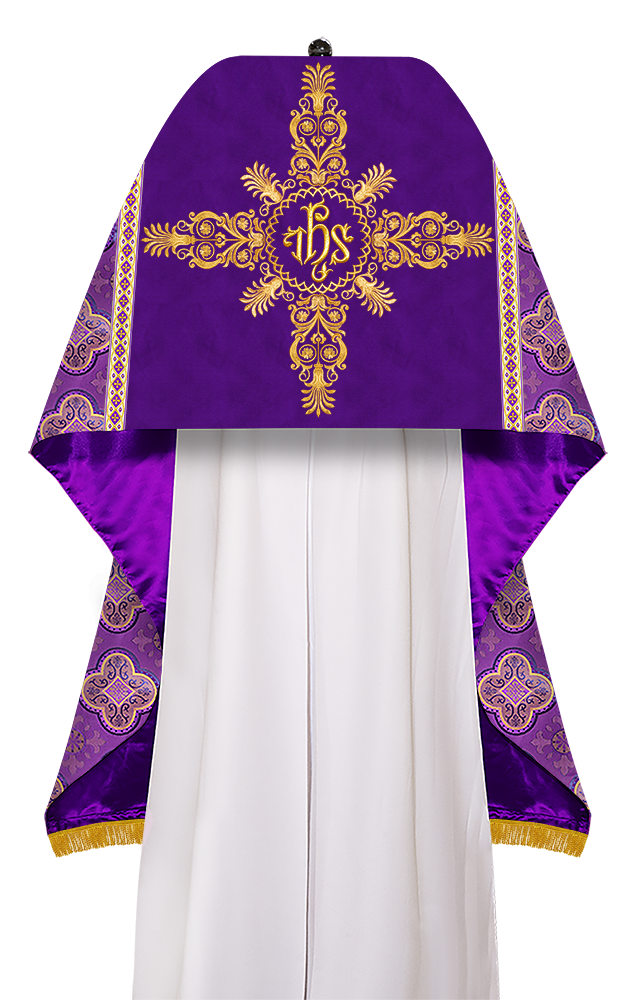 Humeral Veil Vestment with Embroidery and Spiritual Motif