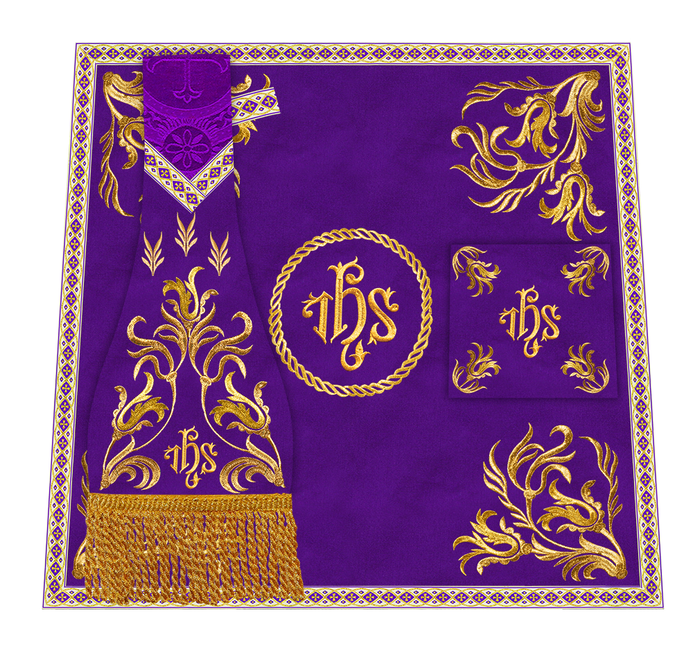 Liturgical Borromean Chasuble With Detailed Embroidery and Trims