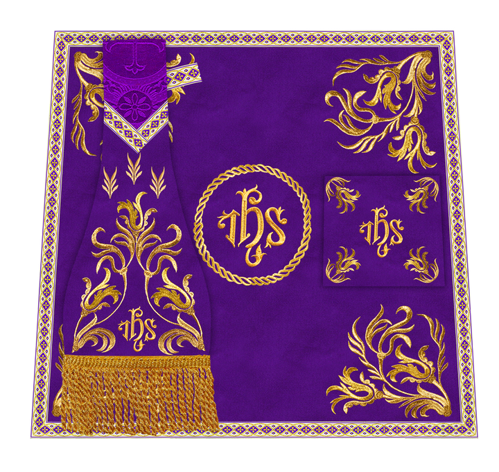 Liturgical Borromean Chasuble With Detailed Embroidery and Trims