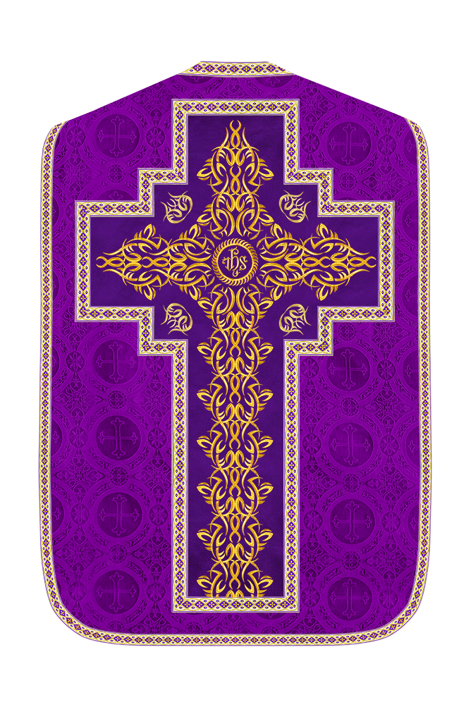 Roman Fiddleback Chasuble With Enhanced Embroidery  & trims