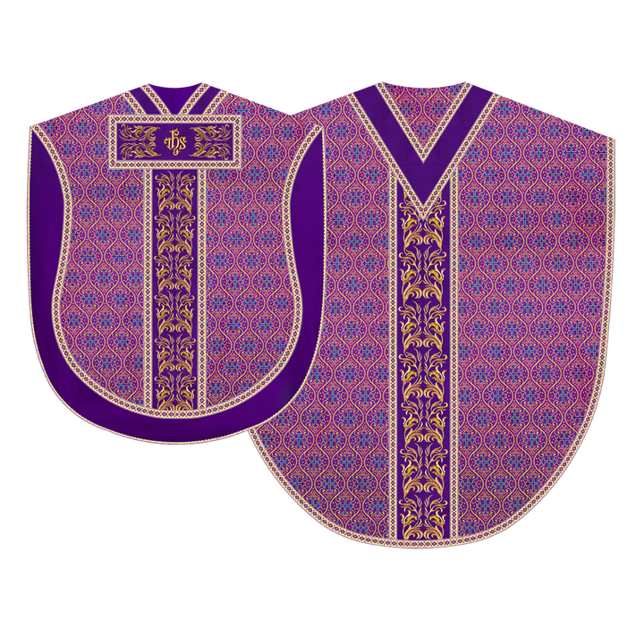 Liturgical Borromean Chasuble With Detailed Embroidery and Trims