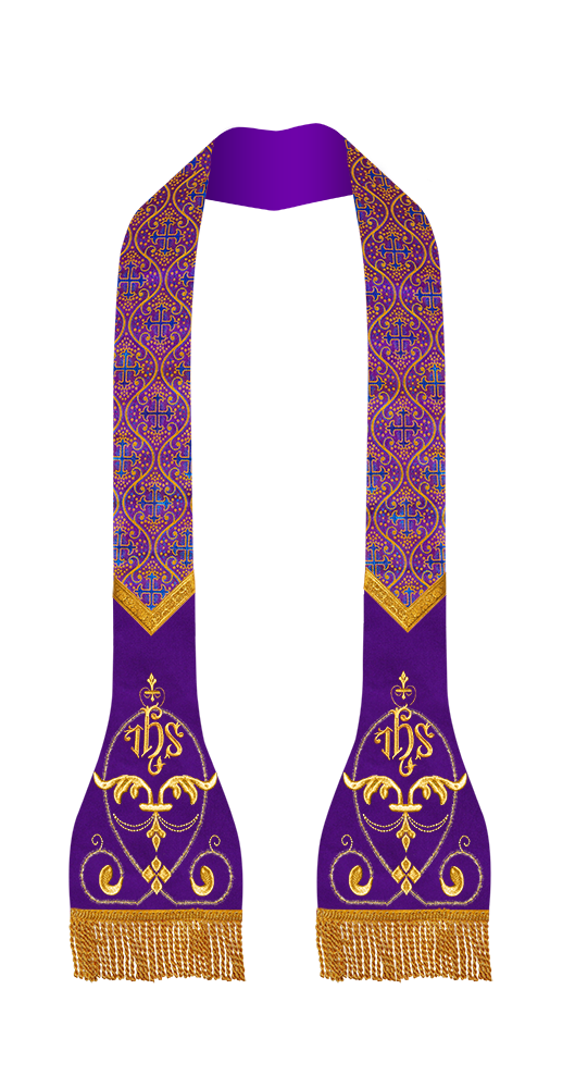 Liturgical Stole with embroidered motif