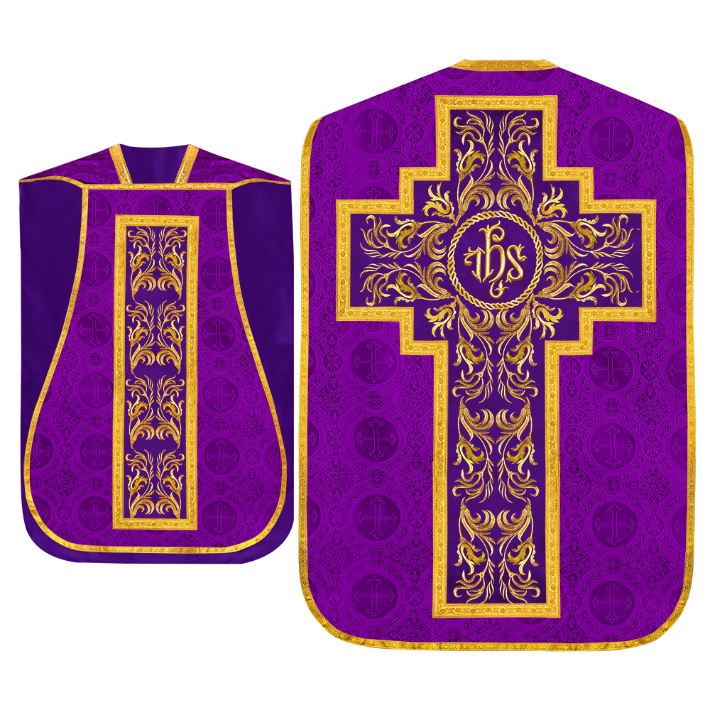 Set of Four Liturgical Roman Chasuble Vestment