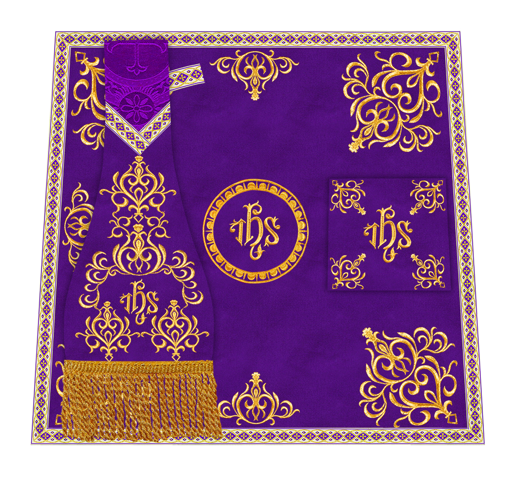 Traditional Fiddleback Vestment With Motifs and Trims