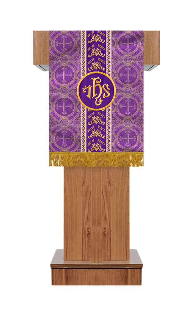 Pulpit/Lectern with Spiritual Motif and Aborned Trims