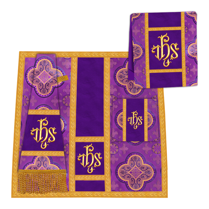 Gothic Chasuble Vestment with Liturgical Motifs