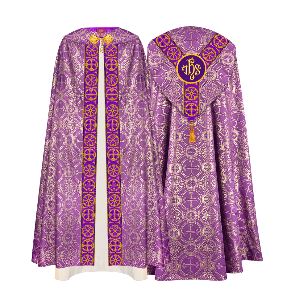 Gothic Cope Vestment with Y Type Embroidered Motif