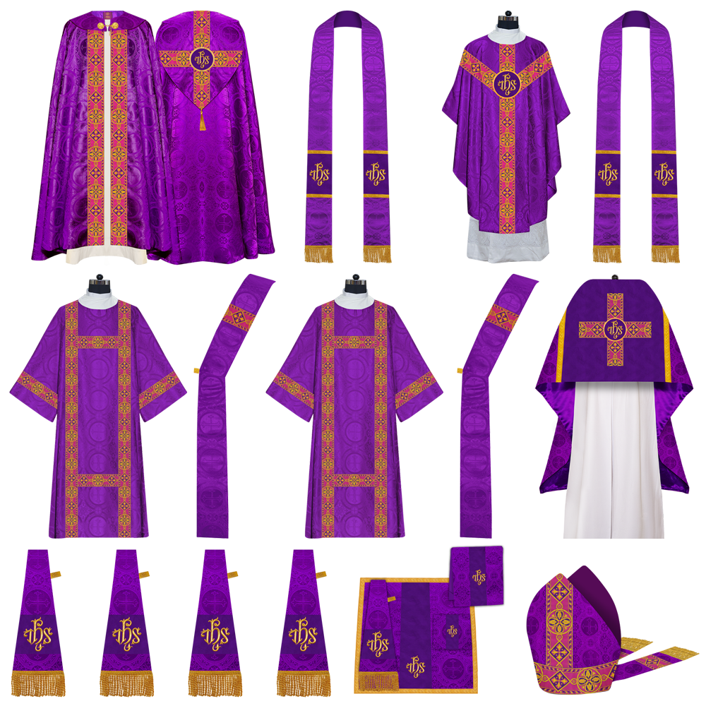 Gothic Highline Mass Set with Embroidered Motif and Orphrey