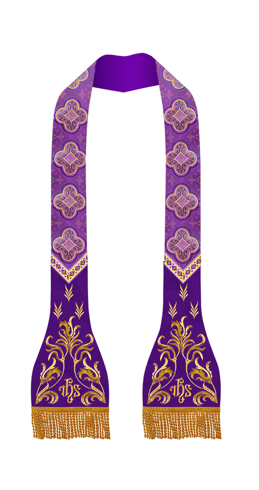 Roman Catholic Stole with Spiritual motif