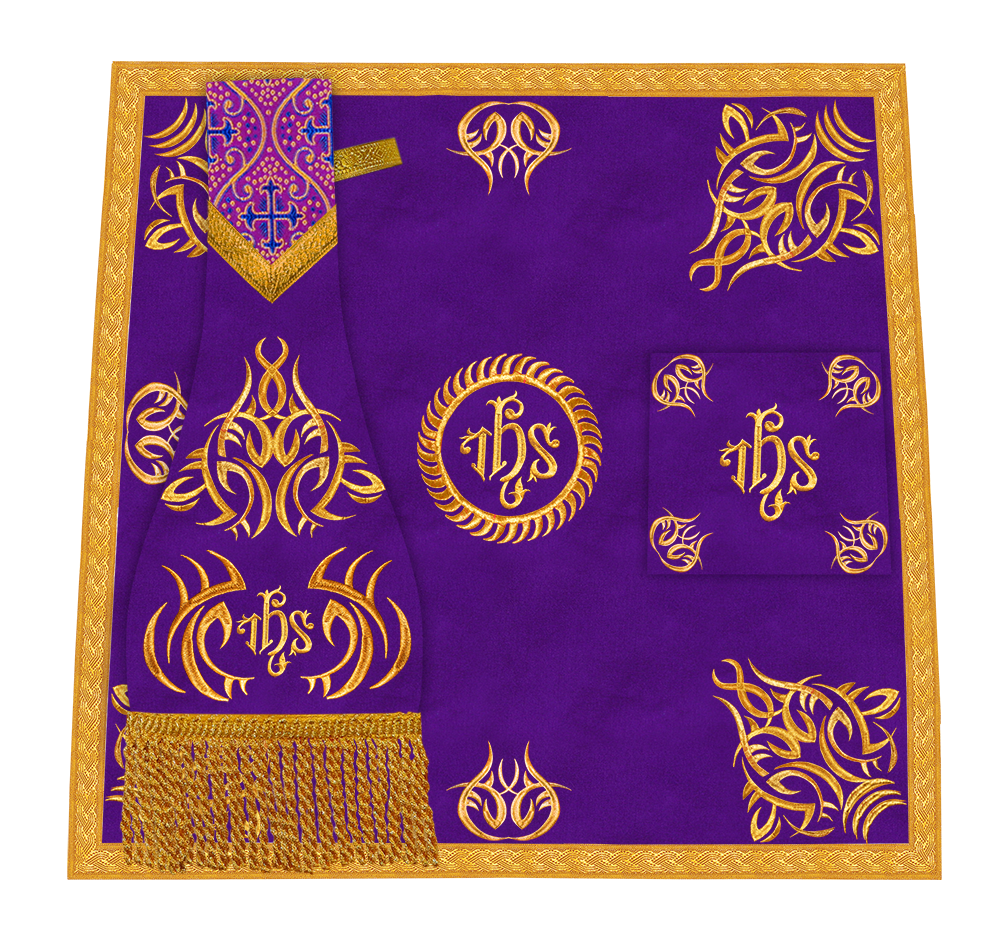 Set of four Fiddleback vestment with stole