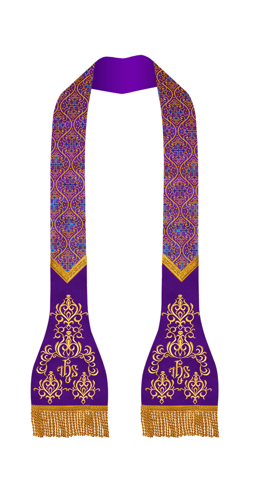 Set of 4 roman stole with adorned motif